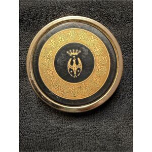 Vintage 1950s Coty French Flair Soleil D'Or Powder Compact Vanity Collectible